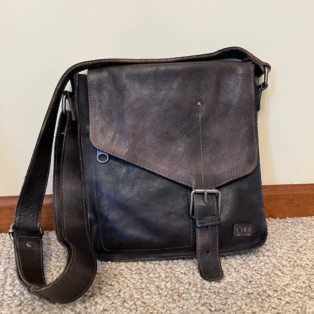 Bed Stu Leather VENICE BEACH Crossbody in Black Rustic **PRICE DROP**